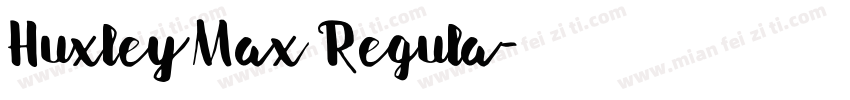 Huxley Max Regula字体转换